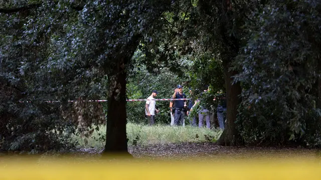 La zona del ritrovamento del cadavere del infante. Roma, 7 giugno 2025 ANSA/MASSIMO PERCOSSI