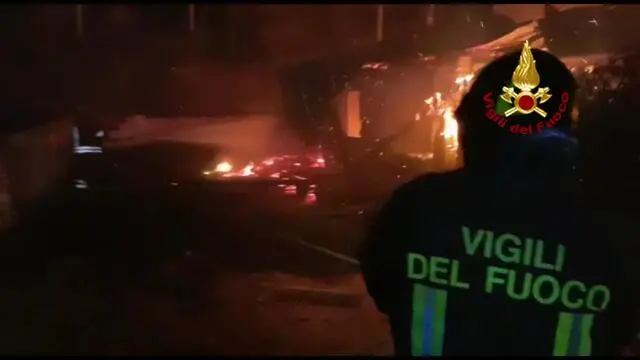 L'intervento dei vigili del fuoco