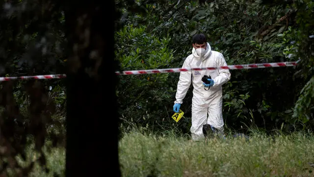 La zona del ritrovamento del cadavere del infante. Roma, 7 giugno 2025 ANSA/MASSIMO PERCOSSI