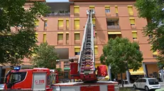 L'intervento dei Vigili del fuoco in via Aldo Moro