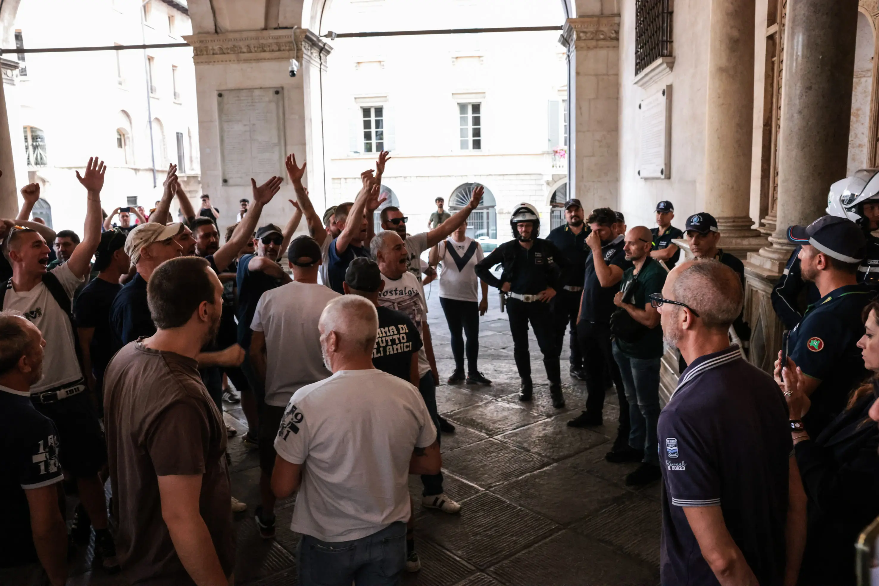 Sport Cronaca Tavola indetta dalla Loggia per salvare il Brescia nella foto 1911 protesta 09/06/2025 Comincini©NewReporter