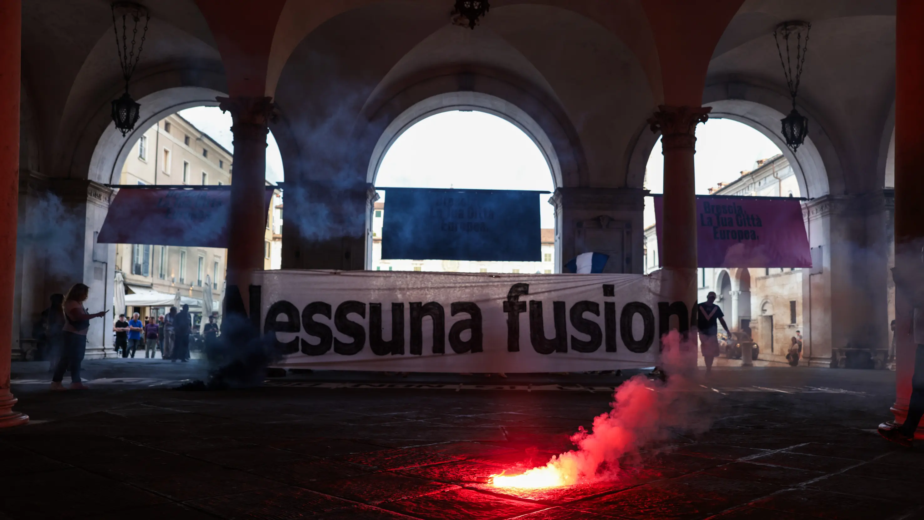 Sport Cronaca Tavola indetta dalla Loggia per salvare il Brescia nella foto 1911 protesta 09/06/2025 Comincini©NewReporter