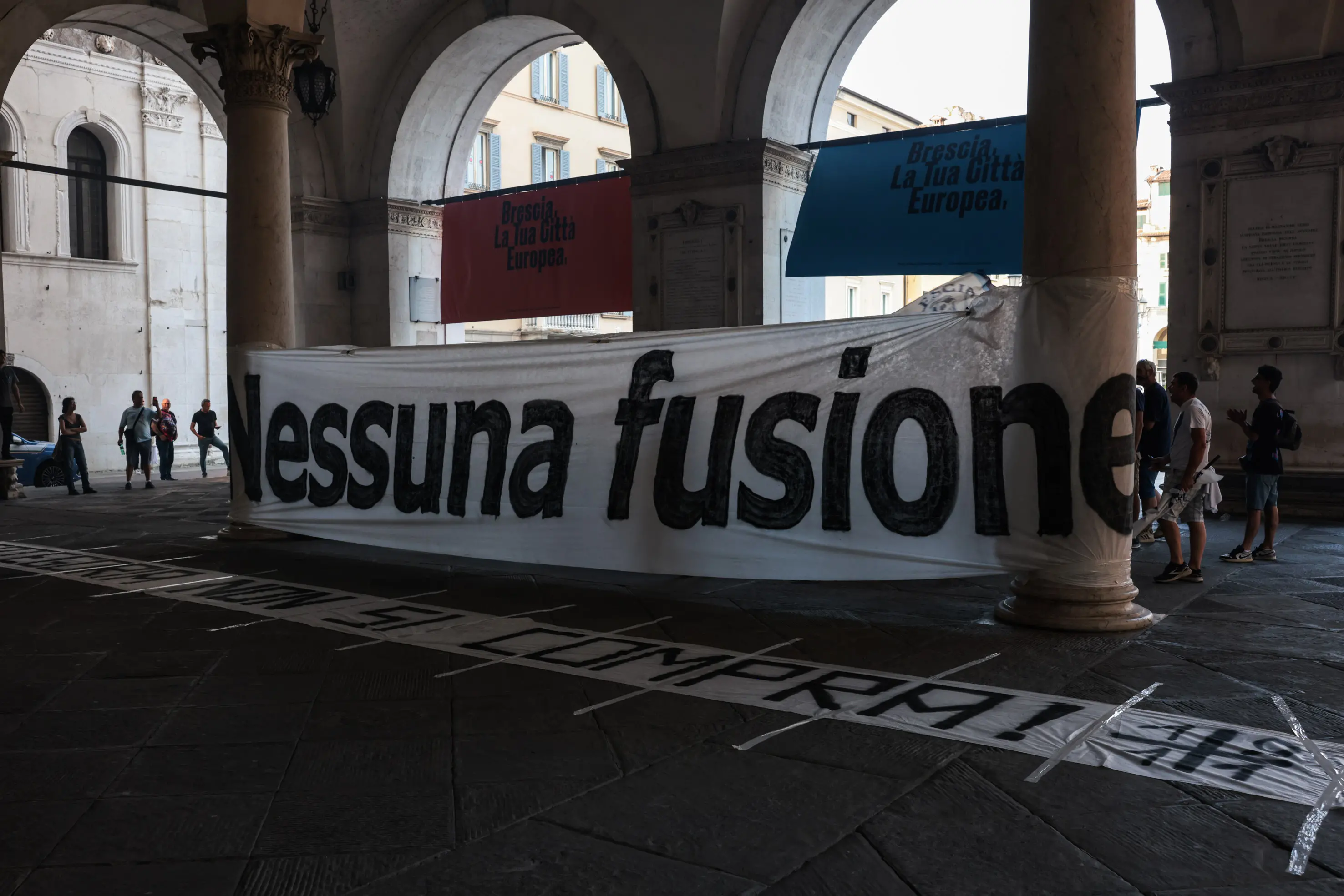 Sport Cronaca Tavola indetta dalla Loggia per salvare il Brescia nella foto 1911 protesta 09/06/2025 Comincini©NewReporter