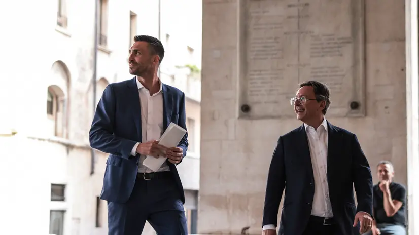 Sport Cronaca Tavola indetta dalla Loggia per salvare il Brescia nella foto arrivo camozzi e caracciolo 09/06/2025 Comincini©NewReporter