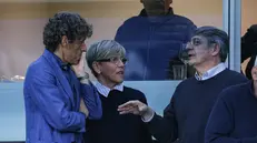 Allo stadio. Daniele Scuola, Laura Castelletti ed Emilio Del Bono
