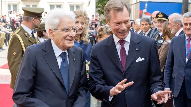 Lussemburgo - Il Presidente della Repubblica Sergio Mattarella con S.A.R. Il Granduca di Lussemburgo, Enrico di Lussemburgo, in occasione della visita ufficiale nel Granducato di Lussemburgo, oggi 10 giugno 2025. (Foto di Paolo Giandotti - Ufficio Stampa per la Stampa e la Comunicazione della Presidenza della Repubblica)