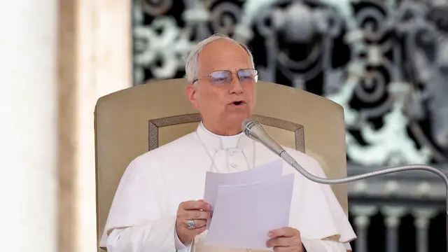 Pope Leo XIV leads the weekly general audience in Saint Peter's Square, Vatican City, 11 June 2025. ANSA/GIUSEPPE LAMI