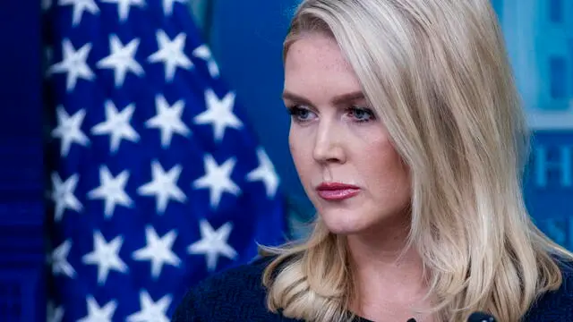 epa12153443 White House Press Secretary Karoline Leavitt responds to a question from the news media during the daily briefing in the press briefing room of the White House in Washington, DC, USA, 03 June 2025. EPA/SHAWN THEW