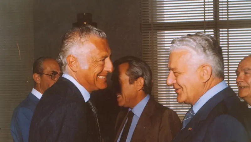 Gianni Agnelli con Bruno Beccaria