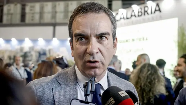 Roberto Occhiuto, presidente Regione Calabria, durante l’inaugurazione di “Artigiano in Fiera - Anteprima d’Estate” in Fiera a Milano, 29 maggio 2025. ANSA/MOURAD BALTI TOUATI (npk)