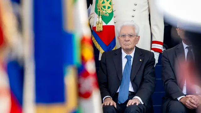 Genova - Il Presidente della Repubblica Sergio Mattarella alla cerimonia di ritorno della Nave Amerigo Vespucci, in occasione della Festa della Marina Militare, oggi 10 giugno 2025. (Foto di Paolo Giandotti - Ufficio Stampa per la Stampa e la Comunicazione della Presidenza della Repubblica)