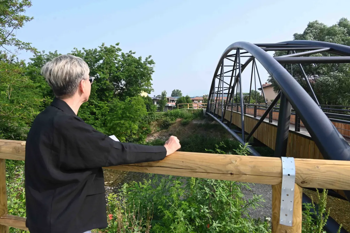 L'inaugurazione del ponte che unisce Roncadelle e Brescia