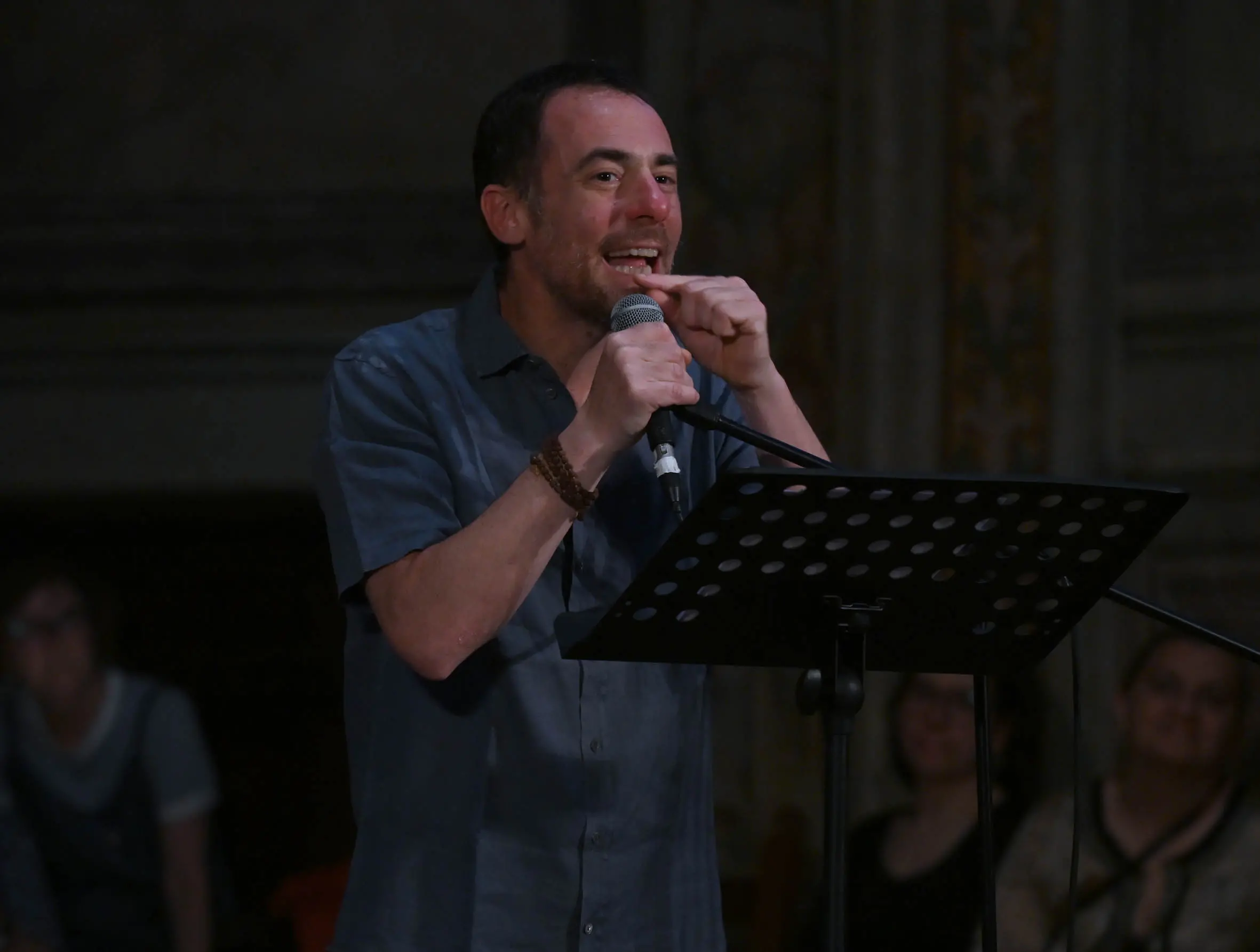 SPETTACOLI BRESCIA CHIESA DI SAN CRISTO INCONTRO CON ELIO GERMANO -TRA GLI IMPURI MI SONO PURIFICATO  NELLA FOTO MOMENTI DELL'INCONTRO ELIO GERMANO 11/06/2025 newreporter©favretto 
