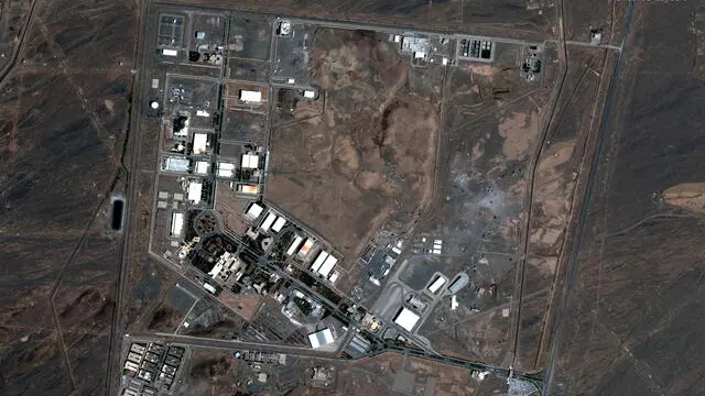 epa08534995 A photo made available by MAXAR Technologies shows a satellite image overview of the Natanz uranium enrichment facilities, in Natanz, some 300km south of the capital Tehran, Iran, 08 July 2020. Media reports state on 02 July 2020 that an 'incident' occurred at the Natanz uranium enrichment plant. Atomic Energy Organization of Iran spokesman Behrouz Kamalvandi said that a building under construction was reportedly damaged by a fire. Officials added that there were no casualties or concerns about contamination. EPA/MAXAR TECHNOLOGIES HANDOUT -- MANDATORY CREDIT: SATELLITE IMAGE 2020 MAXAR TECHNOLOGIES -- HANDOUT EDITORIAL USE ONLY/NO SALES