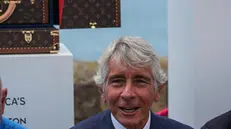 Il ministro allo sport Andrea Abodi in un momento della presentazione della 38esima edizione dell’ America’s Cup, che si terrà a Napoli nel 2027. Napoli 28 Maggio 2025 ANSA / CESARE ABBATE