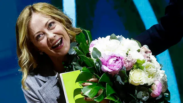 Il presidente del Consiglio Giorgia Meloni durante gli Stati Generali dei Commercialisti 2025, presso il Convention Center La Nuvola, Roma, 10 giugno 2025. ANSA/ANGELO CARCONI
