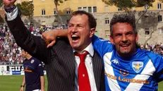Gianni De Biasi e Roberto Baggio - © www.giornaledibrescia.it