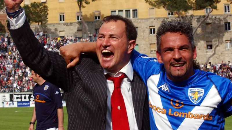 Gianni De Biasi e Roberto Baggio - © www.giornaledibrescia.it