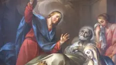 Un particolare de La morte di San Giuseppe, opera di Giovanni Antonio Cappello al Diocesano
