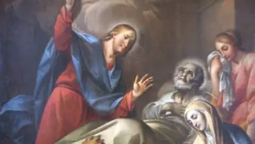 Un particolare de La morte di San Giuseppe, opera di Giovanni Antonio Cappello al Diocesano