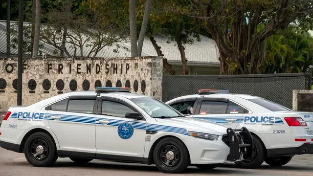 epa09148505 Police cars are seen parked at the Torch of Freedom Park, in Downtown Miami, Florida, USA, 20 April 2021 after former Minneapolis Police Department Police Officer Derek Chauvin was found guilty on all counts in Minneapolis, Minnesota in the death of George Floyd. Chauvin was found guilty on charges of second-degree murder, third-degree murder and second-degree manslaughter. EPA/CRISTOBAL HERRERA-ULASHKEVICH
