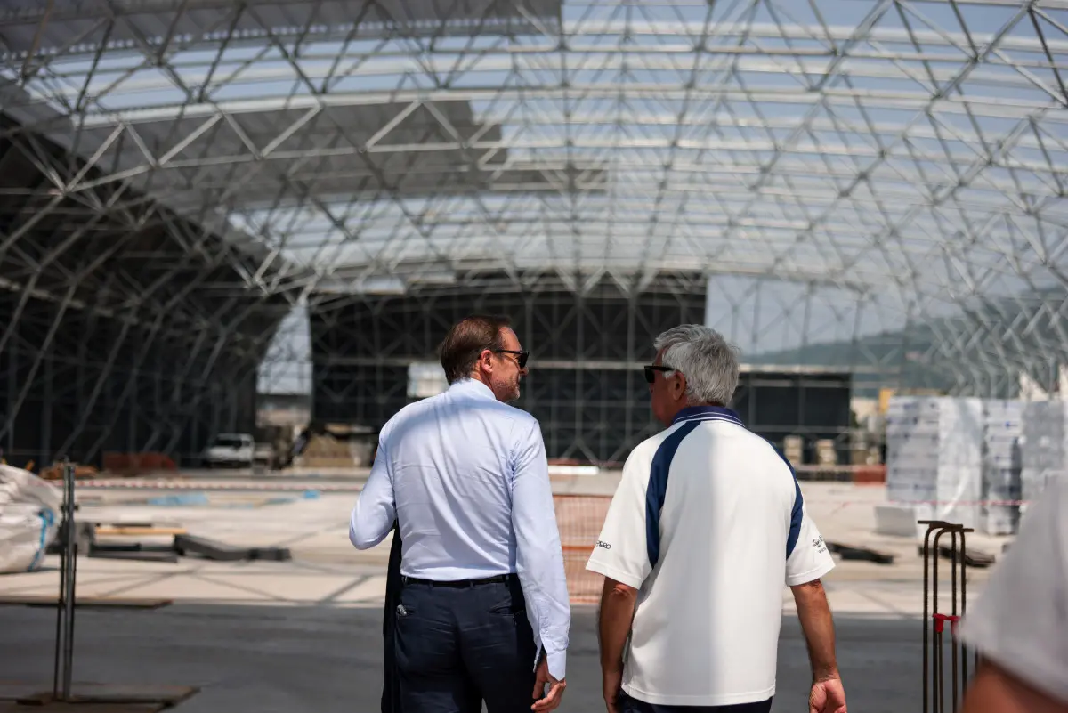 Atletica, la visita di Mei nel cantiere dell'impianto indoor