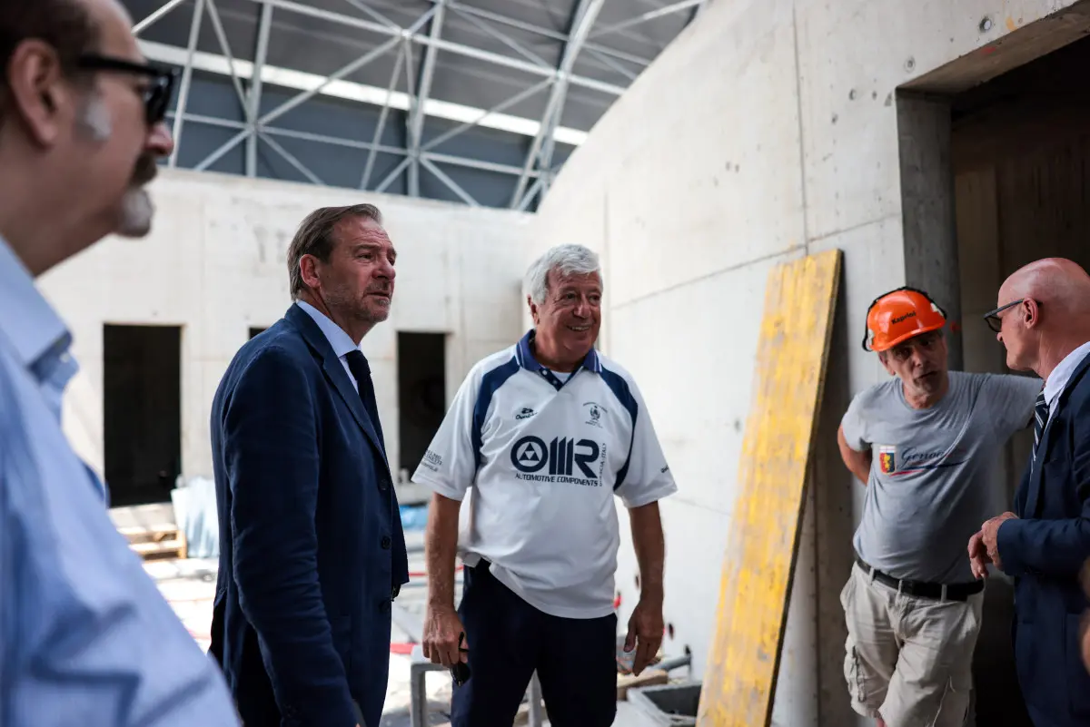 Atletica, la visita di Mei nel cantiere dell'impianto indoor