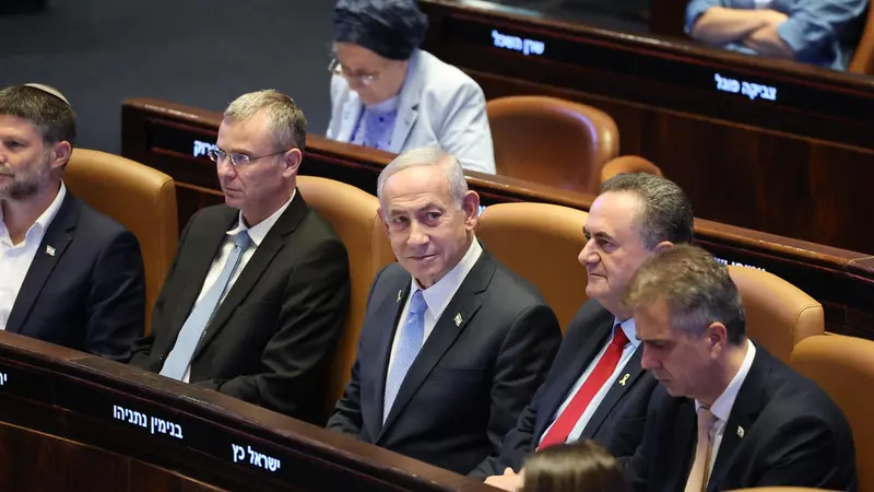 Il presidente israeliano Netanyahu alla Knesset - Foto Ansa © www.giornaledibrescia.it