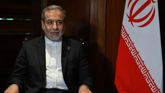 epa12150526 Iranian Foreign Minister Abbas Araghchi meets with Egyptian Foreign Minister Badr Abdelatty (not pictured) at the Hilton Cairo Heliopolis hotel in Cairo, Egypt, 02 June 2025. EPA/MOHAMED HOSSAM