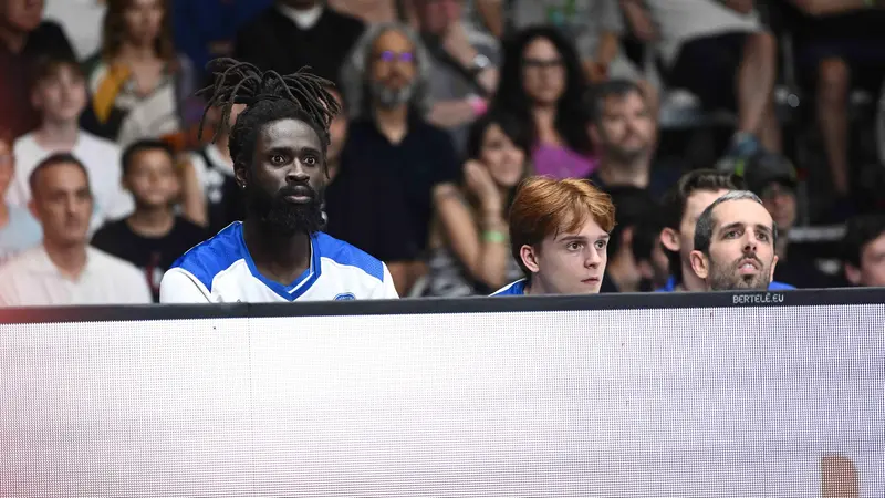 Maurice Daly Ndour "spettatore" di gara-2 - Foto Alessia Doniselli / Ciamillo-Castoria