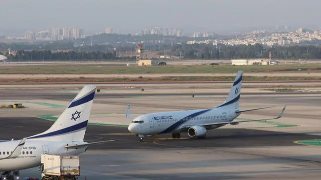 epa11565721 Israeli El Al aircraft at Ben Gurion International airport in Tel Aviv, Israel, 26 August 2024. Many international airlines have cancelled or delayed flights to Israel after the Israeli military stated that Israeli Air Force fighter jets struck targets belonging to the Hezbollah organization that posed an imminent threat to the citizens of the State of Israel. Hezbollah stated that it had fired more than 300 missiles and drones at Israel. EPA/ABIR SULTAN