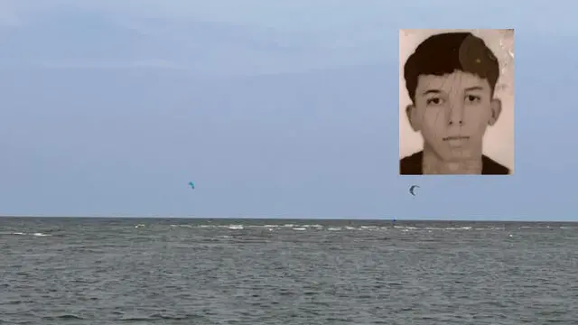 Una combo di Aymane Ed Dafali, il 16enne tuffatosi in acqua ieri pomeriggio per salvare due bagnanti in difficoltà, che poi è morto annegato e la spiaggia al Lido degli Estensi (Ferrara) dove è accaduto il fatto, 15 giugno 2025. ANSA/CARABINIERI/CAPITANERIA DI PORTO +++ ANSA PROVIDES ACCESS TO THIS HANDOUT PHOTO TO BE USED SOLELY TO ILLUSTRATE NEWS REPORTING OR COMMENTARY ON THE FACTS OR EVENTS DEPICTED IN THIS IMAGE; NO ARCHIVING; NO LICENSING +++ NPK +++