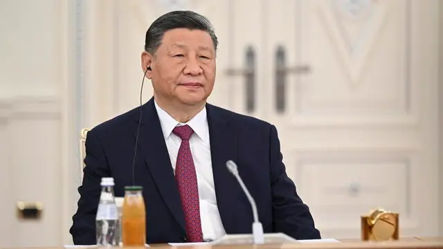 epa12179603 A handout photo made available by Kazakhstan's Presidential Press Office shows Chinese President Xi Jinping attending a meeting with Kazakh President Kassym-Jomart Tokayev in Astana, Kazakhstan, 16 June 2025. EPA/KAZAKHSTAN'S PRESIDENTIAL PRESS OFFICE HANDOUT HANDOUT EDITORIAL USE ONLY/NO SALES