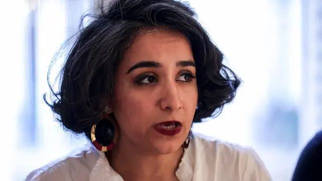 epa11756794 Narges Mohammadi’s lawyer Chirinne Ardakani attends a press conference in Paris, France, 04 December 2024. Iranian activist and Nobel Peace Prize laureate Narges Mohammadi has been temporarily released from prison in Iran for medical reasons. Mohammadi has been repeatedly convicted and imprisoned in Iran for her commitment to the mandatory veiling of women and her opposition to the death penalty. Narges Mohammadi was awarded the Nobel Peace Prize on 06 October 2023 'for her fight against women's oppression in Iran and her fight to promote human rights and freedom for all,' the Norwegian Nobel Committee said. EPA/TERESA SUAREZ