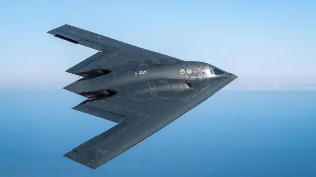 epa07804022 A handout photo made available by the British Royal Air Force (RAF) on 30 August 2019 shows a United States Air Force B2 Spirit, currently deployed to RAF Fairford in Gloucestershire, flying above Dover, United Kingdom, 29 August 2019. For the first time, Royal Air Force F-35 Lightning jets have been conducting integration flying training with the B-2 Spirit stealth bombers of the United States Air Force as part of their deployment to RAF Fairford in Gloucestershire, UK. Whilst deployed to the UK the aircraft will conduct a series of training activities in Europe. RAF Fairford routinely hosts deployments and exercises by US strategic aircraft. These regular deployments reinforce the US Air Force Europe and the Royal Air Forceâs unique and complementary partnership and the collective contribution to NATO. EPA/USAF Major (Exchange Pilot) / HANDOUT HANDOUT EDITORIAL USE ONLY/NO SALES