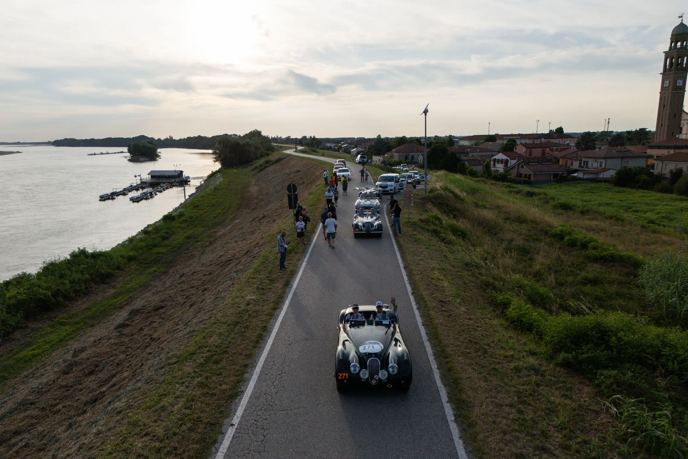 Mille Miglia 2025, il passaggio da Stienta e Occhiobello