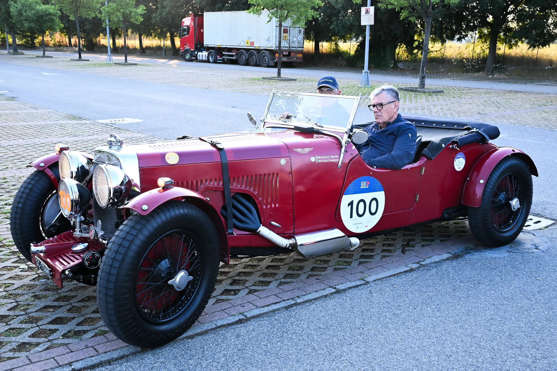 CRONACA BRESCIA MILLE MIGLIA 2025 PARTENZA BOLOGNA NELLA FOTO UN MOMENTO Alberto Aliverti & Francesco Polini  18-06-2025 Newreporter@Checchi-Favretto