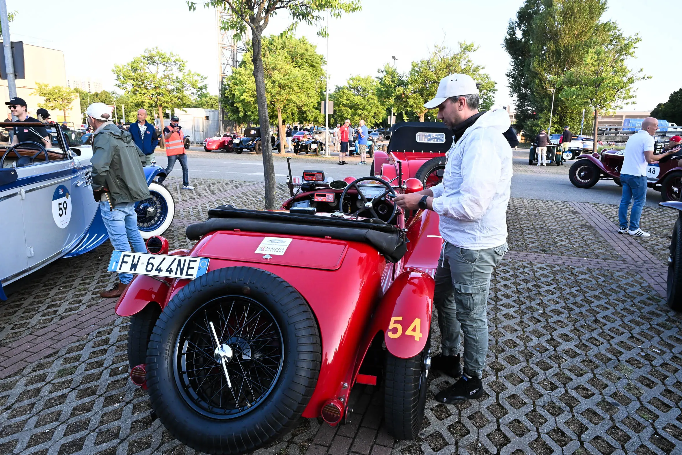 CRONACA BRESCIA MILLE MIGLIA 2025 PARTENZA BOLOGNA NELLA FOTO UN MOMENTO Andrea Vesco & Fabio Salvinelli  18-06-2025 Newreporter@Checchi-Favretto