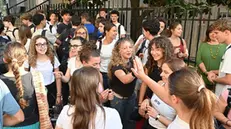Gli studenti del liceo Piero Gobetti affrontano la prima prova degli esami di maturità, Torino , 18 giugno 2025 ANSA/ALESSANDRO DI MARCO