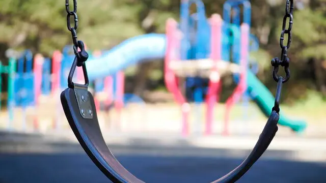 epa10877838 A swing on a playground in Oakland, California, USA, 22 September 2023. The United States Census Bureau reported on 12 September that the official poverty rate in the United States rose to 12.4 percent in 2022, compared to 7.8 percent in 2021, and the child poverty rate more than doubled, jumping from 5.2 percent in 2021 to 12.4 percent in 2022. EPA/JOHN G. MABANGLO