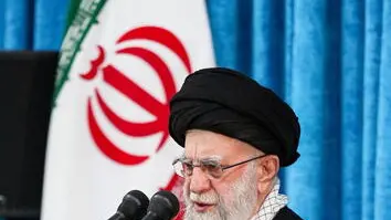 epa12154418 A handout picture made available by Iran's Supreme Leader Office shows Iranian supreme leader Ayatollah Ali Khamenei delivering a speech during a ceremony on the occasion of the 36th death anniversary of Ayatollah Ruhollah Khomeini, the founder of the Islamic Republic of Iran, at Khomeini's shrine in Tehran, Iran, 04 June 2025. EPA/IRAN'S SUPREME LEADER OFFICE HANDOUT HANDOUT EDITORIAL USE ONLY/NO SALESHANDOUT EDITORIAL USE ONLY/NO SALES