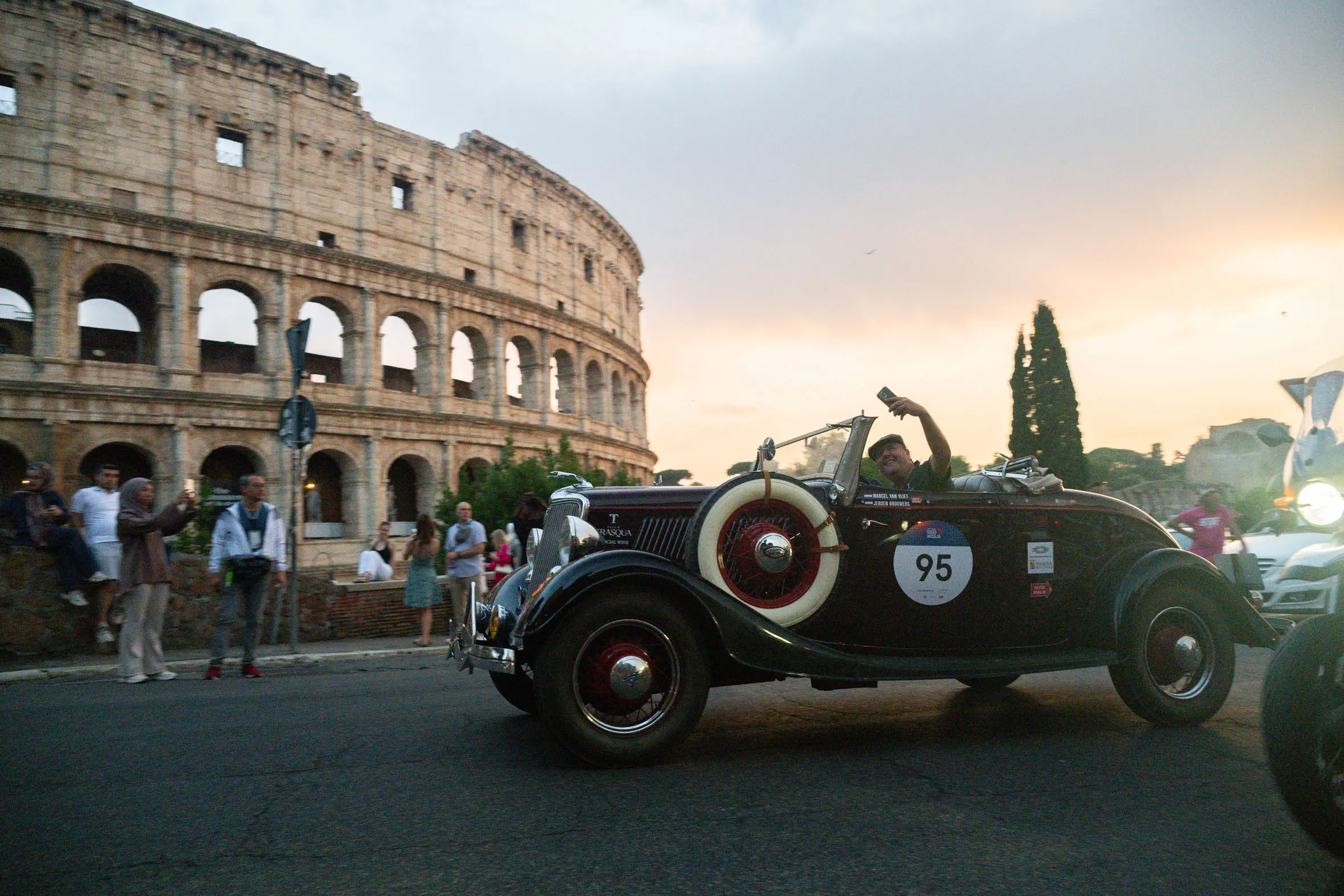 Mille Miglia 2025, l'arrivo a Roma