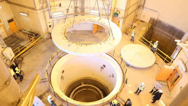 epa08088291 A handout photo made available by Iran's Atomic Energy Organisation shows a general view of nuclear water reactor of Arak, in the city of Arak, central Iran, 23 December 2019. Media reported that head of the organisation Ali Akbar Salehi said that the secondary circuit for Iran's Arak heavy water reactor has become operational as part of its redesign under the 2015 nuclear deal. EPA/Atomic Energy organization office / HANDOUT HANDOUT EDITORIAL USE ONLY/NO SALES