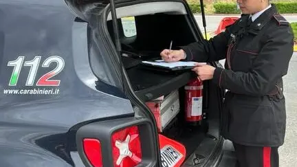 Generica controllo stradale dei carabinieri in Alto Adige