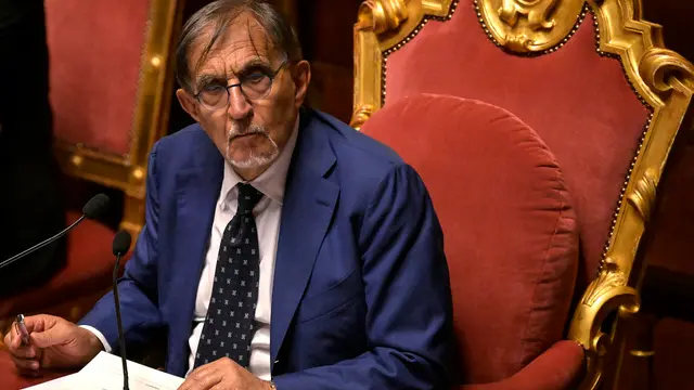 Il presidente del Senato, Ignazio La Russa, durante il Question time al Senato, Roma, 12 giugno 2025. ANSA/RICCARDO ANTIMIANI