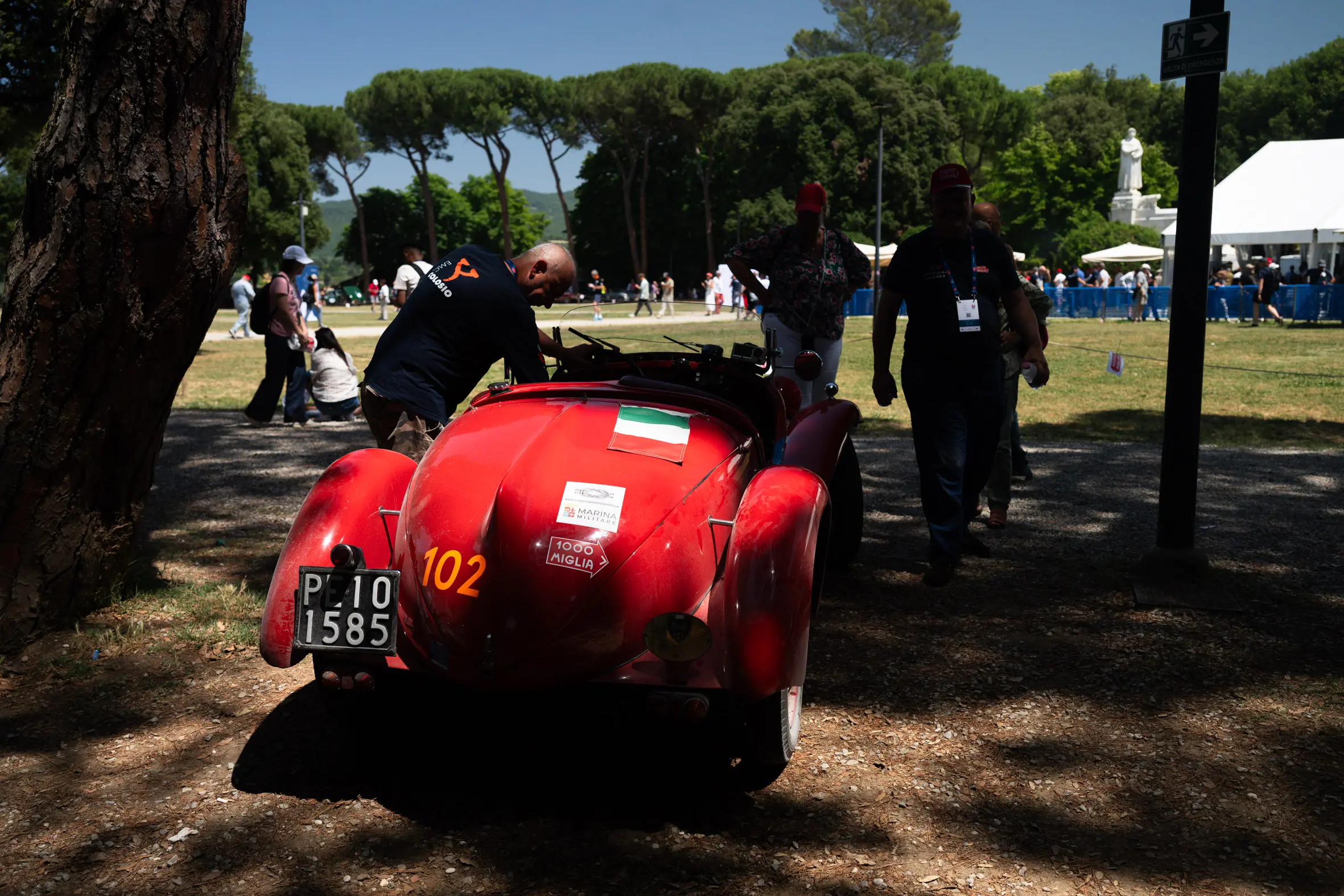 Mille Miglia 2025, la pausa pranzo ad Arezzo