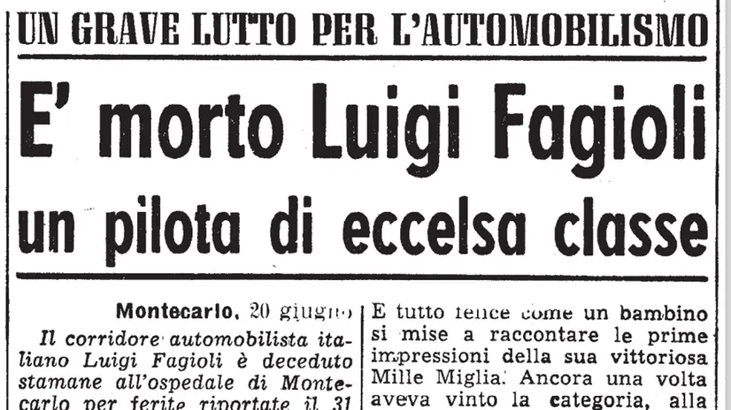 La pagina del GdB del 20 giugno 1952