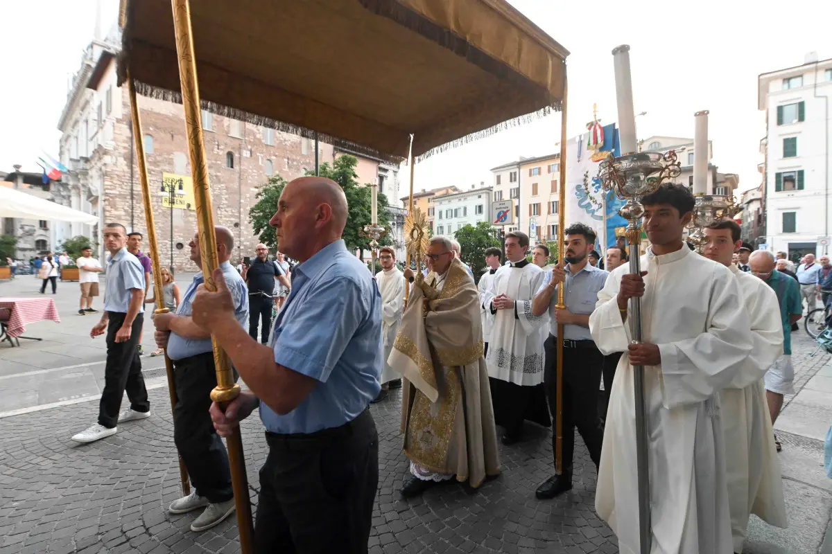 La processione per il Corpus Domini