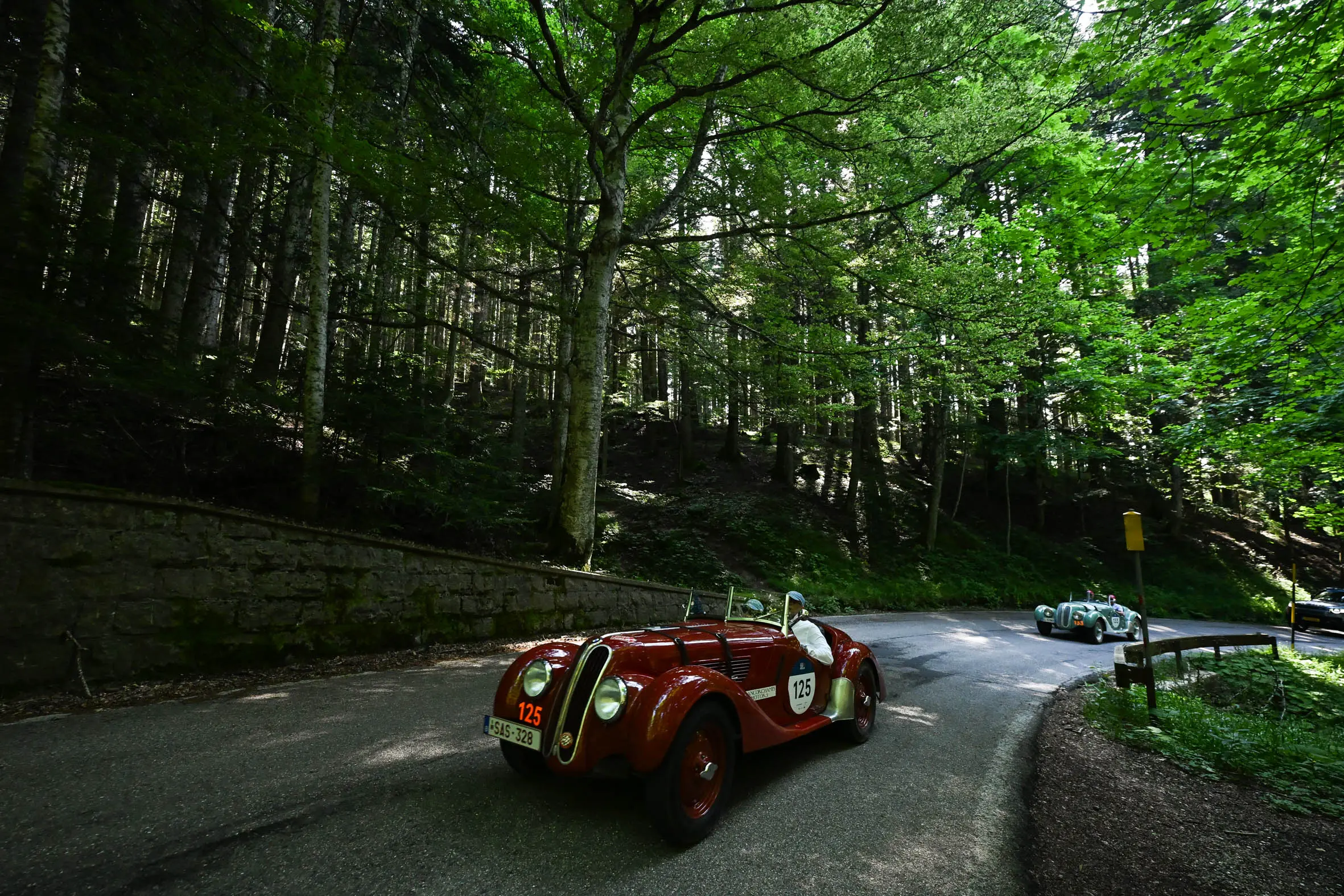 Mille Miglia 2025, il passaggio dal Parco nazionale delle Foreste Casentinesi