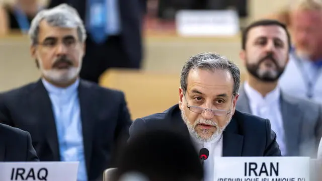 epa12187433 Iranian Foreign Minister Abbas Araghchi attends the 59th session of the Human Rights Council at the European headquarters of the United Nations (UN) in Geneva, Switzerland, 20 June 2025. EPA/MARTIAL TREZZINI